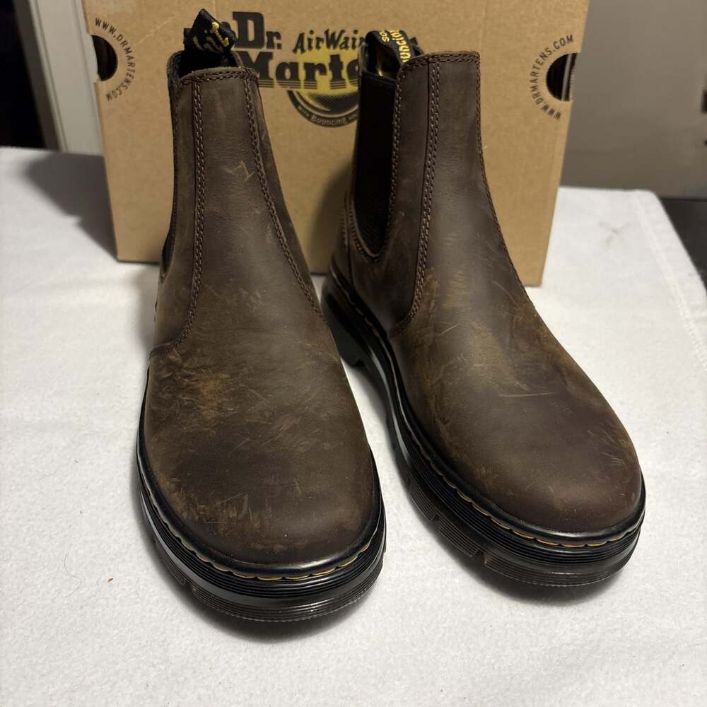 Dr Martens Crazy Horse Chelsea Boot Embury Dark Brown Size 39 / 8